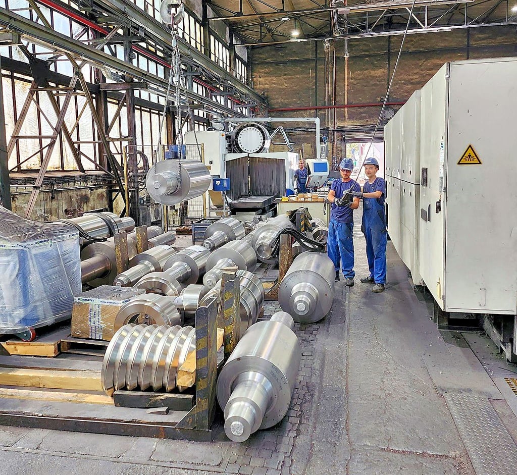 Blick in eine der Werkhallen der Walzengießerei und Hartgusswerk Quedlinburg GmbH.