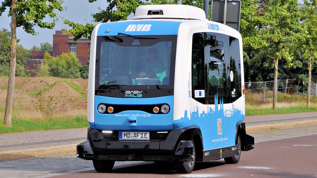 Noch Zukunftsmusik: Ein autonom fahrendes Gewerbe-Shuttle soll Mitarbeiter die sogenannte letzte Meile an ihren Arbeitsplatz im Technologiepark Ostfalen nach Barleben bringen.