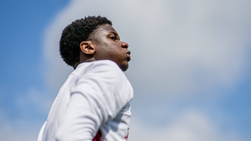 Winners Osawe beim Training bei RB Leipzig.