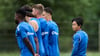 Die Spieler vom 1. FC Magdeburg beim Training.