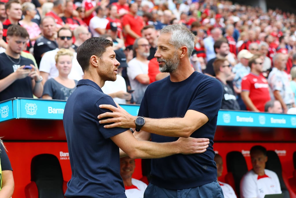 Xabi Alonso mit Marco Rose.