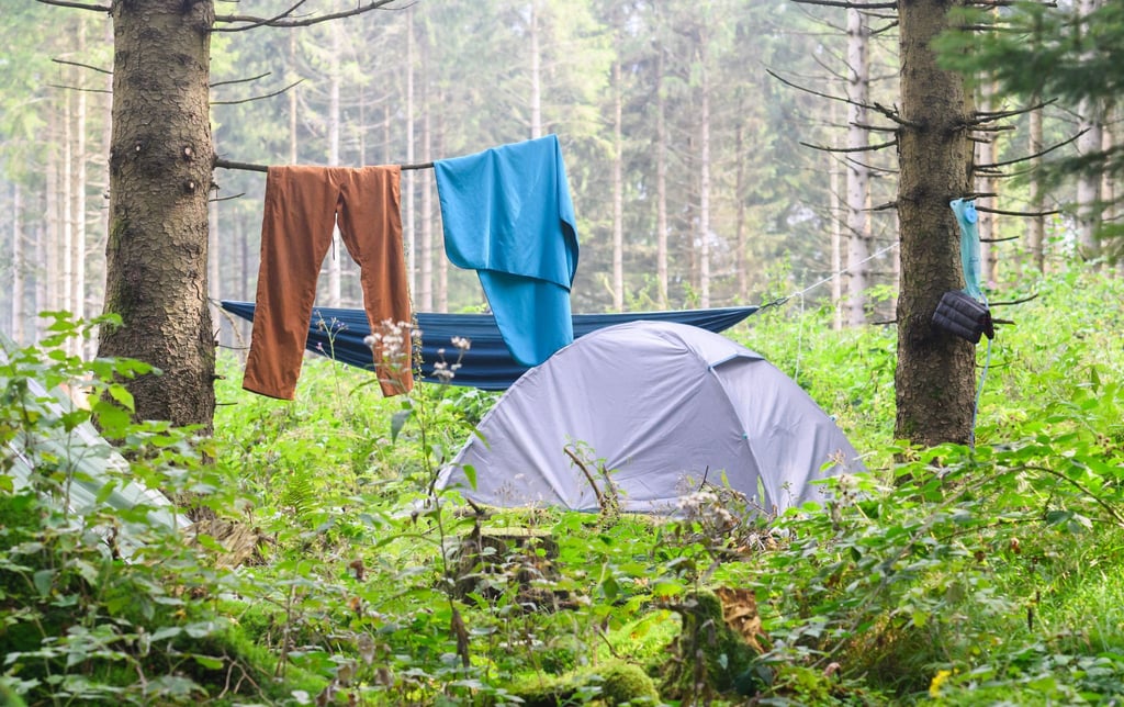 Ein Zelt der Camper im Harz. (Archivbild)