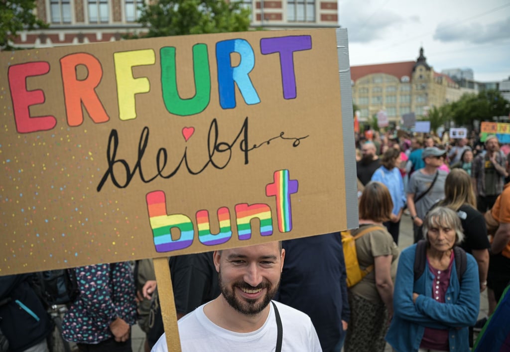 In Erfurt fanden erneut Proteste gegen Rechtsextrmisums statt. (Archivbild)
