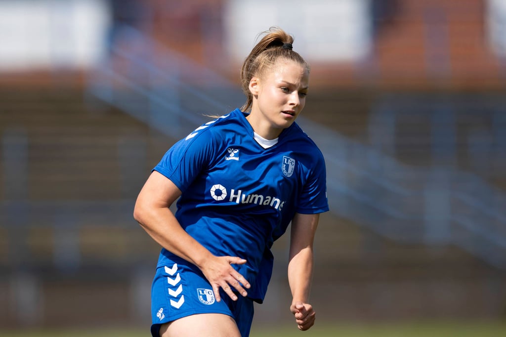 Lena Magas vom 1. FC Magdeburg traf zur zwischenzeitlichen Führung gegen den FFC Fortuna Dresden.