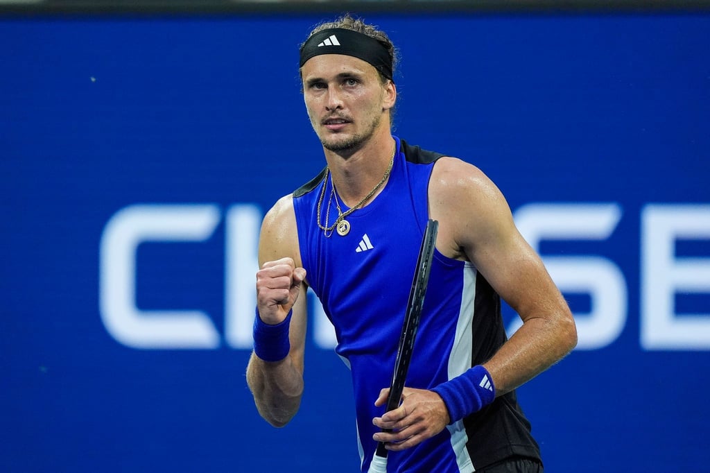 Alexander Zverev bejubelt seinen Viertelfinaleinzug bei den US Open.