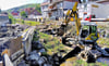 Umwelttechnik & Wasserbau setzte einen „Menzi-Muck“-Schreitbagger bei den Bauarbeiten am Holtemme-Wehr in Hasserode ein.