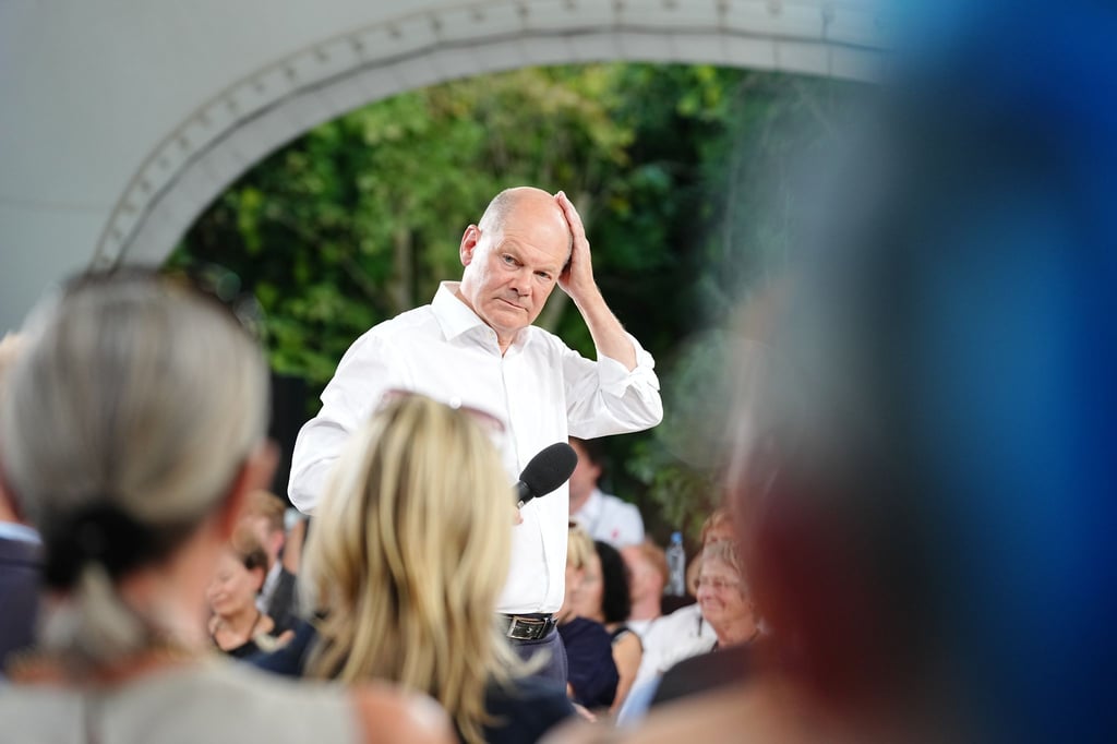 Erstmals redet Scholz öffentlich über die Wahlergebnisse in Thüringen und Sachsen. Über seine SPD verliert er dabei nur wenige Worte.