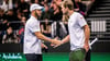 Tim Pütz (l) und Kevin Krawietz dürfen sich über den Einzug in das erste gemeinsame Grand-Slam-Finale freuen.