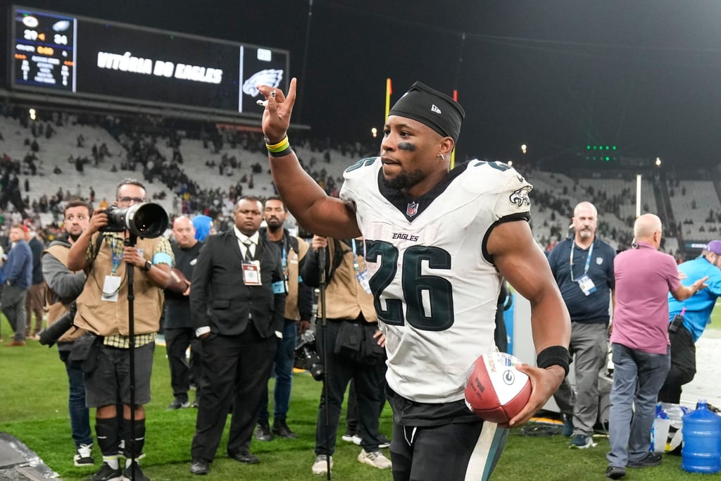Running Back Saquon Barkley sicherte Philadelphia den Sieg.