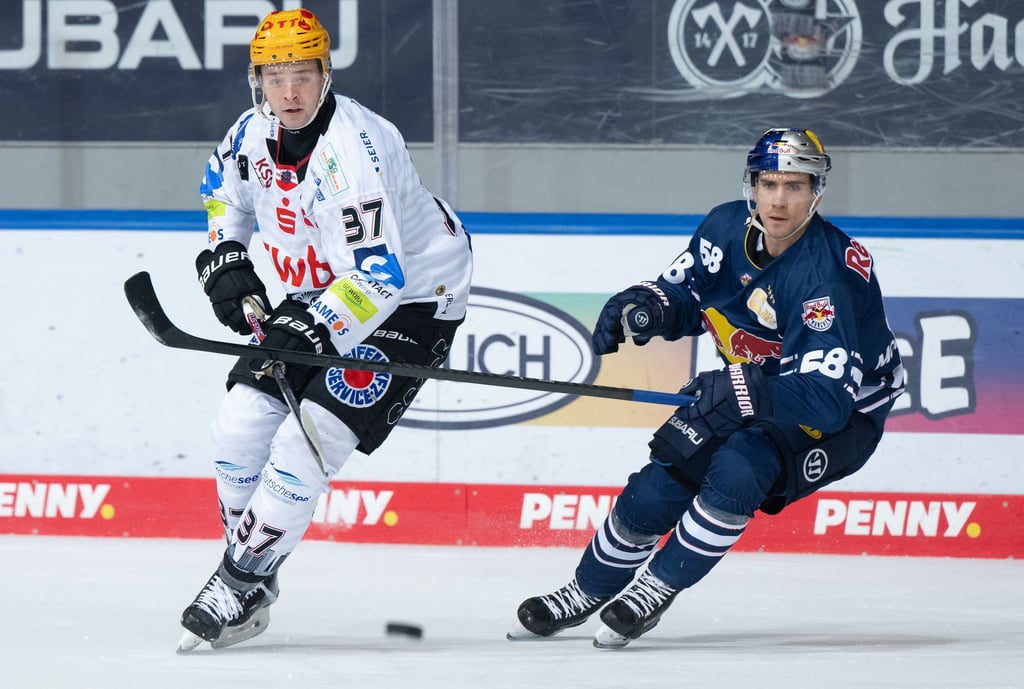 Markus Vikingstad (l) traf für die Fishtown Pinguins zum zwischenzeitlichen Ausgleich.