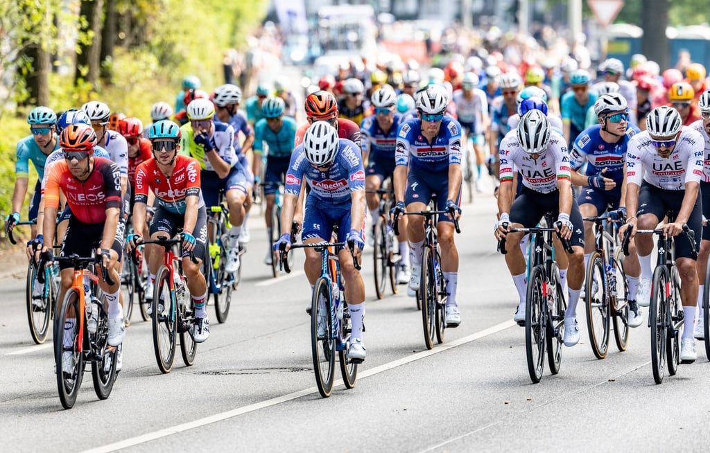 Das Fahrerfeld startet bei den Cyclassics an der Hamburger Außenalster.