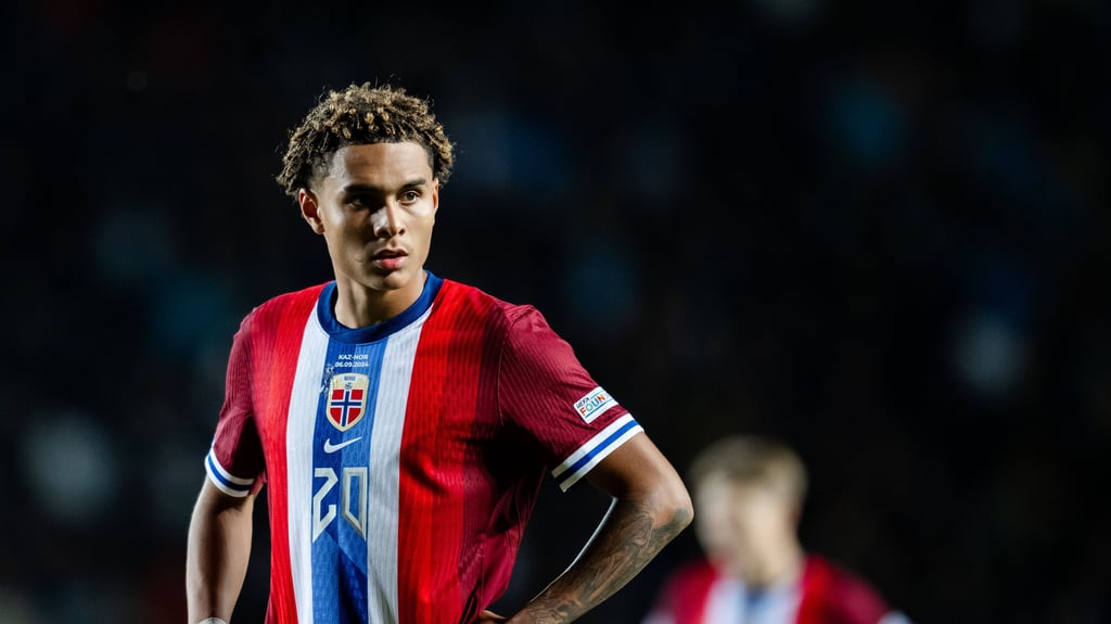 RB-Zugang Antonio Nusa ist aktuell mit Norwegens Nationalteam in der Nations League unterwegs