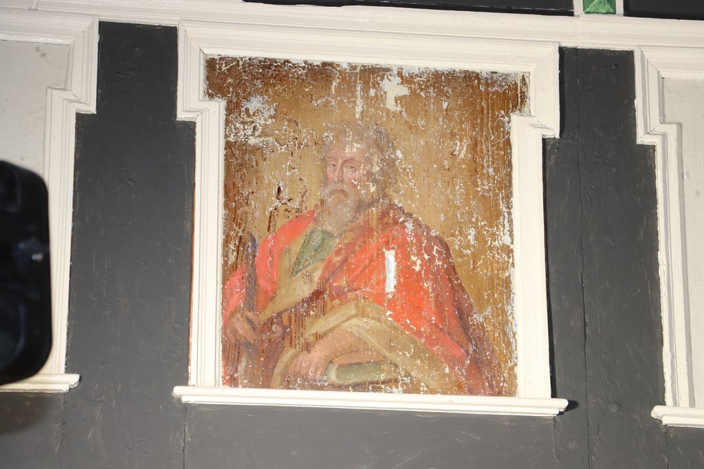 So sieht eines der Emporenbilder in der Schlagenthiner Kirche nach der Freilegung aus. Die Restauration folgte