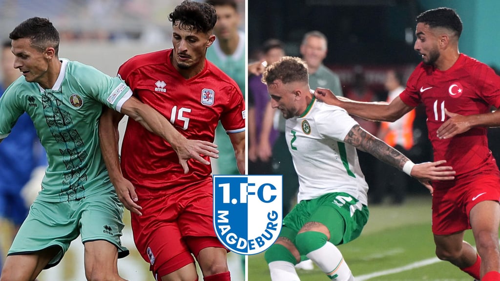 FCM-Spieler Eldin Dzogovic (2. v. li.) und Livan Burcu (re.) absolvierten Matches für ihre Nationalmannschaften.