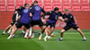 Die Nationalmannschaft beim Training in Amsterdam.