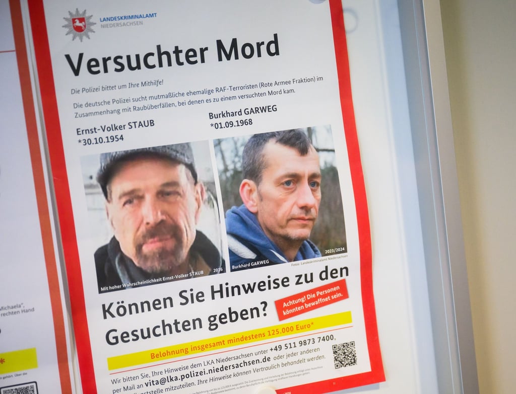 Die Polizei fahndet seit Jahren nach den beiden Ex-RAF-Mitgliedern. (Foto Archiv)