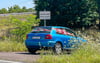 Mehrere Wochen stand der blaue Audi in der Nothaltebucht an der A2-Abfahrt Burg-Zentrum.