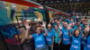 Teilnehmer des European Peace Ride am Freitag vor der Abfahrt nach Österreich (Archivbild)