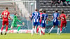 Dawid Kownacki (r) führte Fortuna Düsseldorf zum Sieg in Berlin.