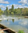  Der Wasserstand der Mulde bei Jeßnitz steigt und steigt. 