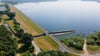 Die Talsperre Quitzdorf - nach dem tagelangen Regen und dem Hochwasser sind die Talsperren und Rückhaltebecken in Ostsachsen wieder gut gefüllt. (Archivbild)