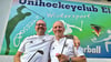  Stefan Hagendorf (links) und Mario Prell vom UHC Elster sind  ein eingespieltes  Duo. 