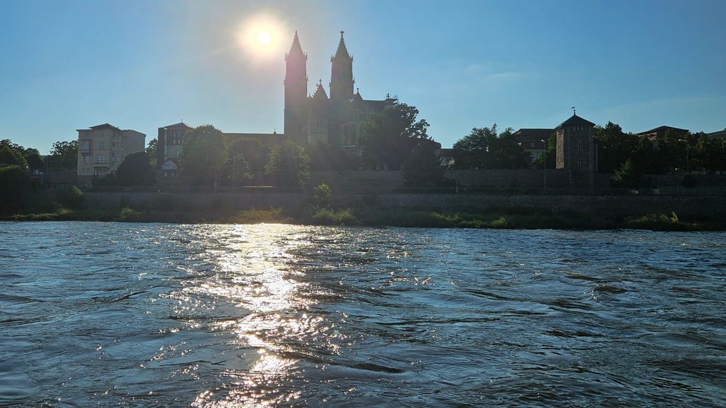 Blick auf die Elbe in Magdeburg.