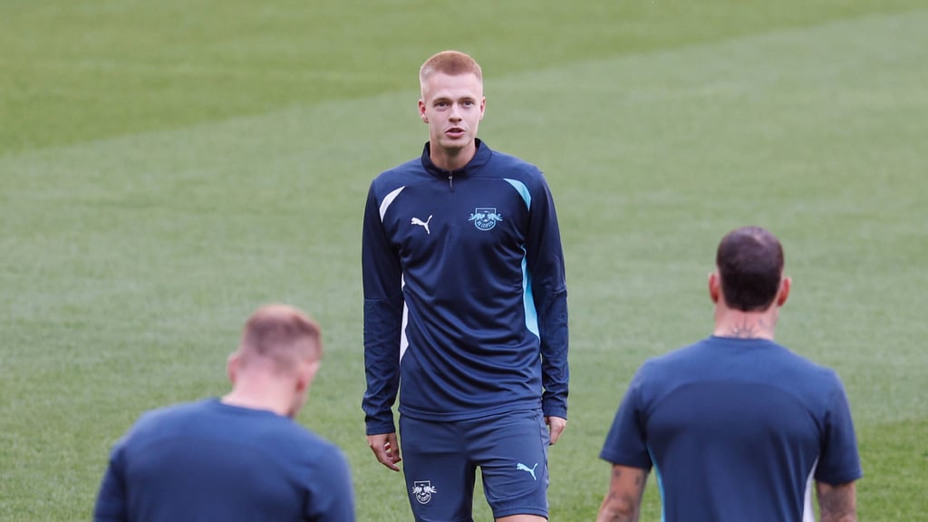 Arthur Vermeeren beim RB-Training im Metropolitano in Madrid.
