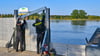 Schutzwände wie hier in Frankfurt (Oder) sollen Wassermassen fernhalten.