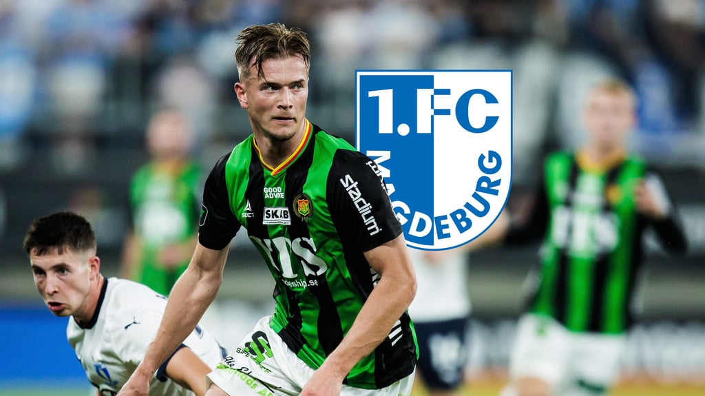 Stürmer Alexander Ahl Holmström für GAIS am Ball im Ligaspiele gegen Malmö. Der 1. FC Magdeburg soll am Angreifer Interesse haben.