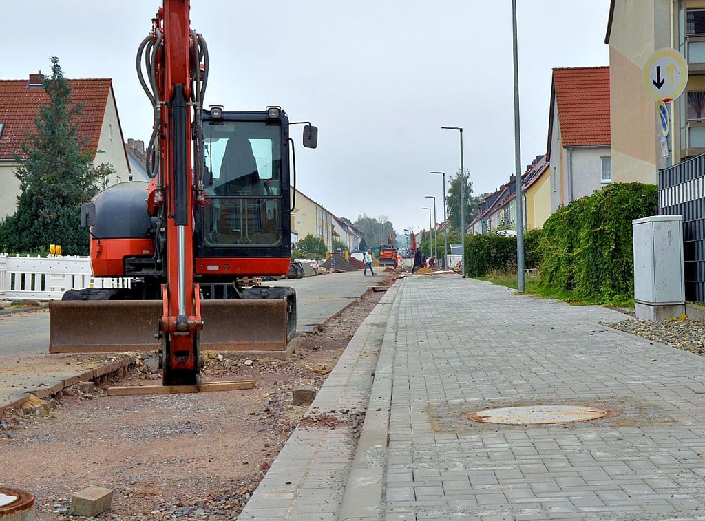 Im Seehäuser Weg in Oschersleben wird weiter gebaut.