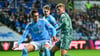 Coventry-Verteidiger Luis Binks attackiert RB-Leihspieler Timo Werner (r.).