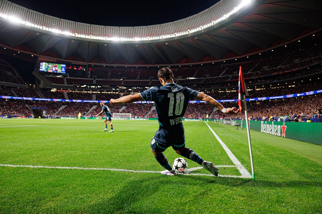RB-Profi Xavi Simons in der Champions League gegen Atletico de Madrid