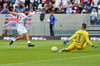 Mohammed El Hankouri (hier im Duell mit Marcel Schuhen) spielte auch schon im Mai 2023 eine wichtige Rolle beim FCM. 