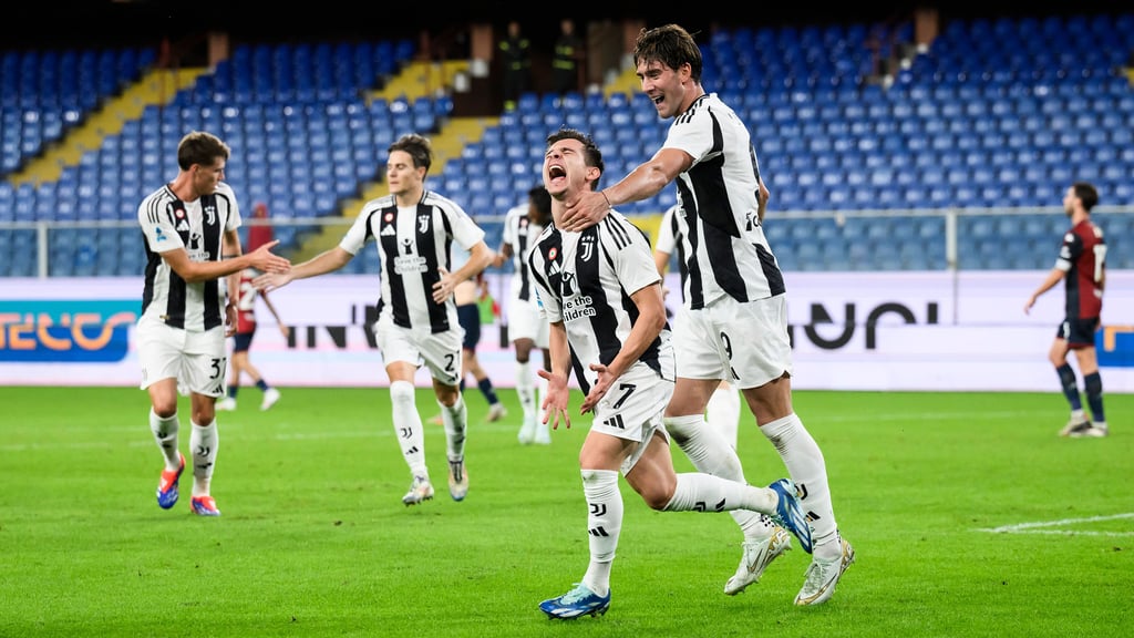 Francisco Conceicao freut sich über sein 3:0 vor leeren Rängen gegen Genua.