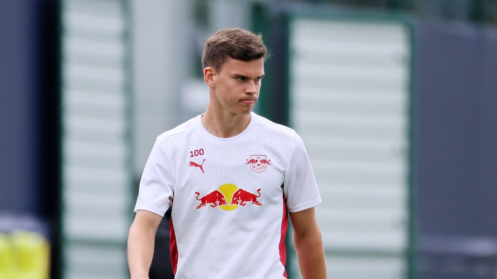 Robert Ramsack beim Training mit den Männern von RB Leipzig.