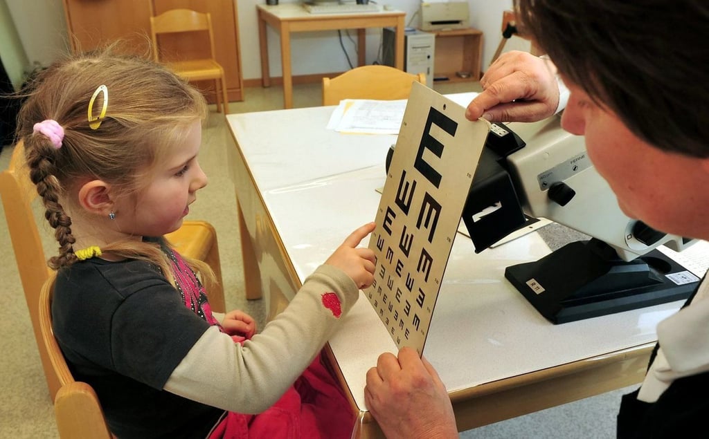 Eine Schuleingangsuntersuchung.