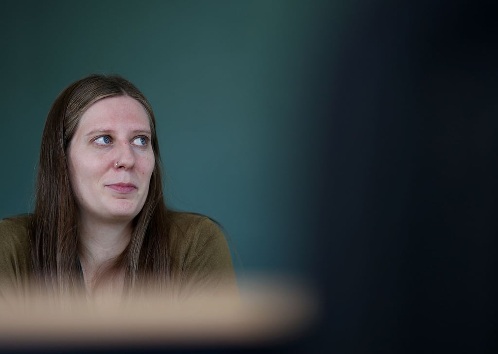 Sorgenvoller Blick der Parteivorsitzenden Madeleine Linke: Nach Parteiaustritten muss ein neuer Vorstand für die Grüne Jugend gefunden werden. (Archivbild)