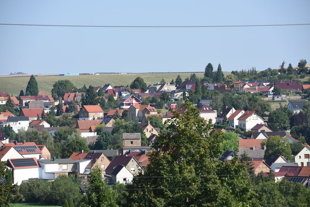 Blick auf Erdeborn. Der Ort wurde in diesem Jahr als schönster Ort im Landkreis Mansfeld-Südharz auserkoren.