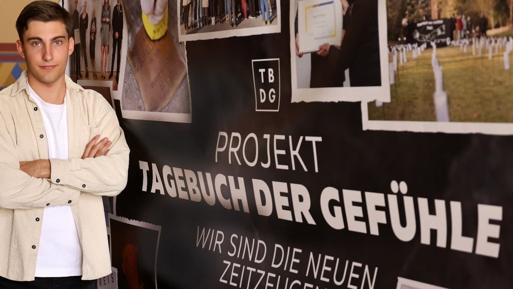 Paul Fiedler von der Projektgruppe „Tagebuch der Gefühle“ hat mit weiteren jungen Hallensern über 1.000 Stimmen zum Terror-Anschlag am 9. Oktober 2019 gesammelt.