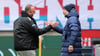 Heidenheim-Trainer Frank Schmidt (l.) und RB-Coach Marco Rose.