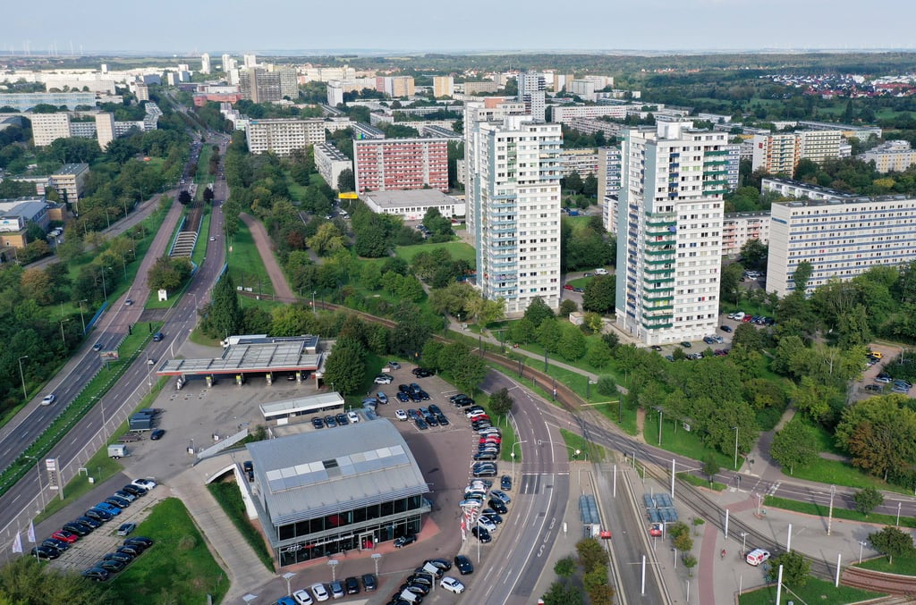 Blick auf die Neustadt im Westen von Halle. Doch was wäre, wenn man die Stadtgrenze noch weiter verschiebe?