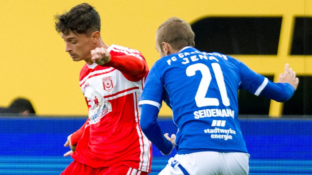 Lucas Halangk spielte gegen Jena erstmals seit einem Jahr 90 Minuten.