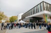 Studenten am neuen Welcome-Center der Universität Magdeburg. Für 12.500 Studierende hat das neue Wintersemester begonnen.