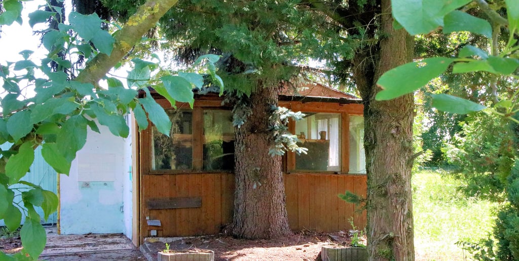Eine von vielen Gartenlauben in Calbe, welche mittlerweile leer stehen.