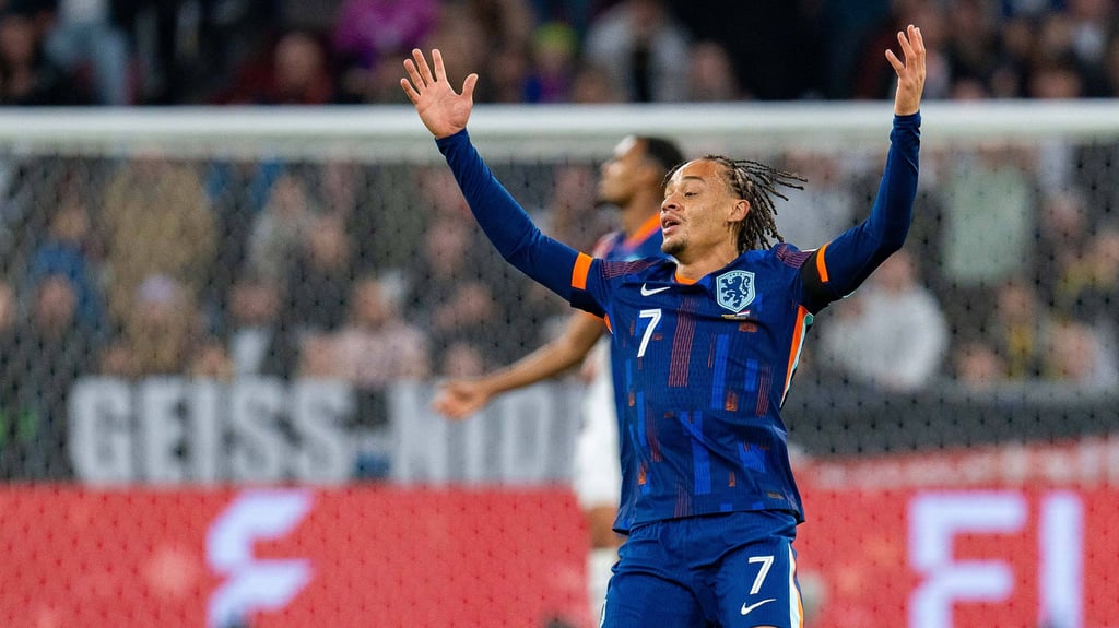 Weitgehend chancenlos gegen die DFB-Mannschaft: Leipzigs Niederländer Xavi Simons