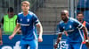 Marcus Mathisen (li.) und Silas Gnaka sind Schlüsselspieler beim 1. FC Magdeburg. Ihnen drohen bald Sperren.