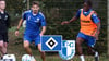 Wer erhält den Vorzug beim FCM-Spiel gegen den HSV? Alexander Nollenberger (li.) und Pierre Nadjombe wären eine Alternative.