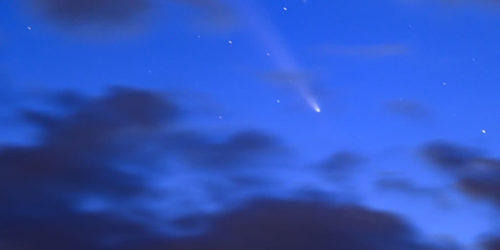 Der Komet Tsuchinshan-Atlas war in der Nacht zum Mittwoch unter anderem in Brandenburg gut zu sehen.