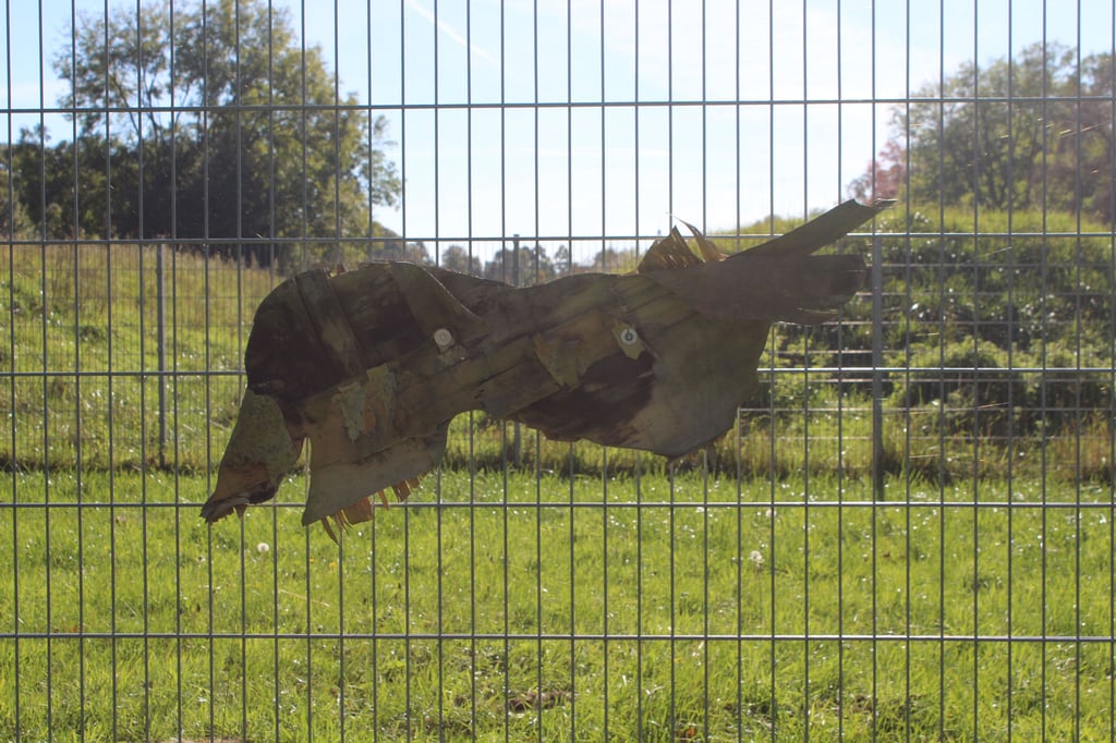 Die Hundewiese im Bürgerpark Gardelegen. Die Sperrholz-Golden-Retriever sind zwar in die Jahre gekommen und glänzen nicht mehr golden, aber auch der Zustand der Hundewiese selbst ist immer mal wieder in der Kritik. Allerdings haben auch die Hundehalter eine Verantwortung.